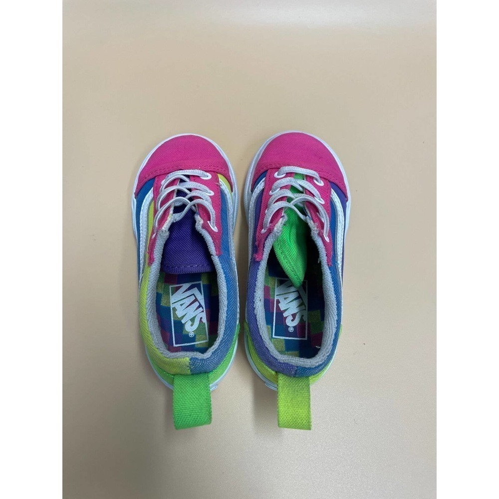 ***SOLD*** Vans Girls Old Skool Multicolor Round Toe Low Top Lace Up Size 9 - Picture 5 of 7